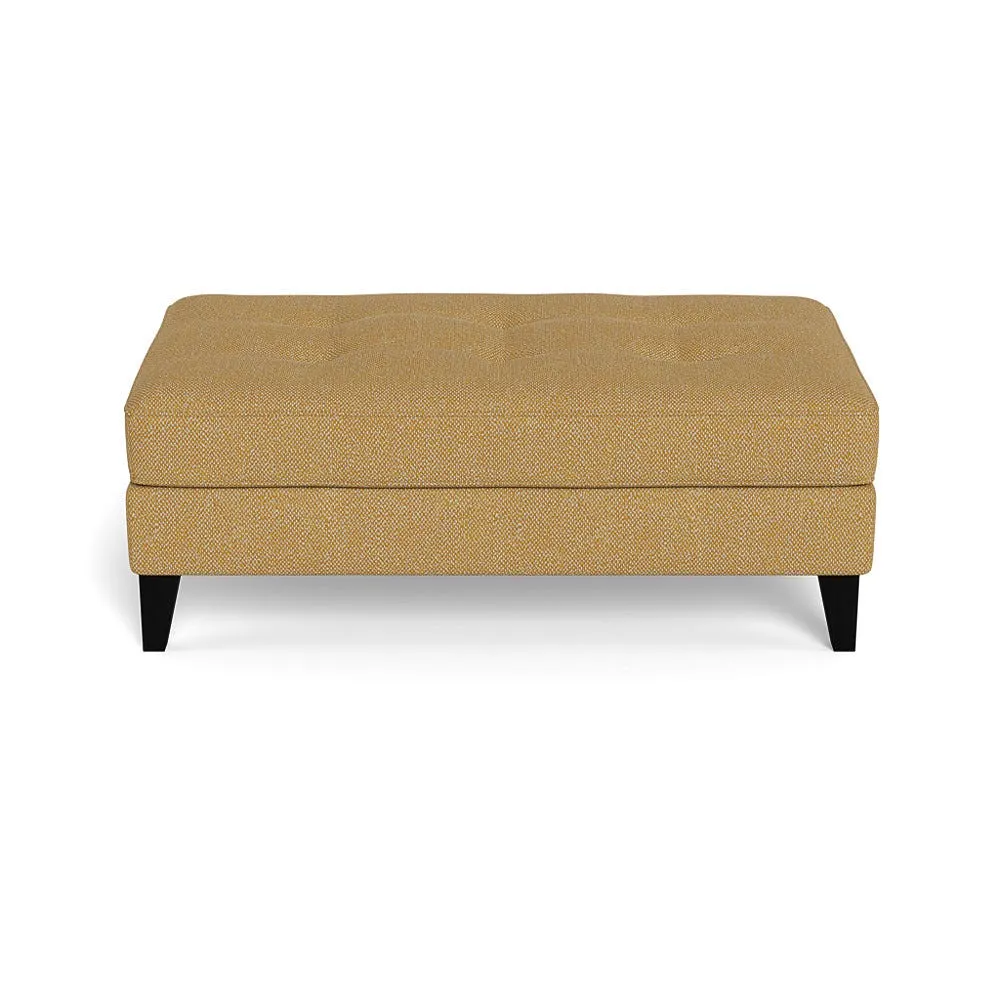 Heal's Mistral Footstool Boucle Tweed Citrine Black Beech Feet