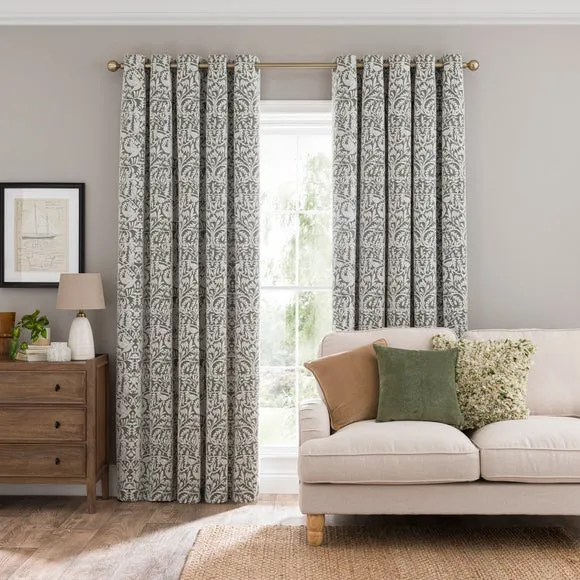 Alora Chenille Thermal Eyelet Curtains 2