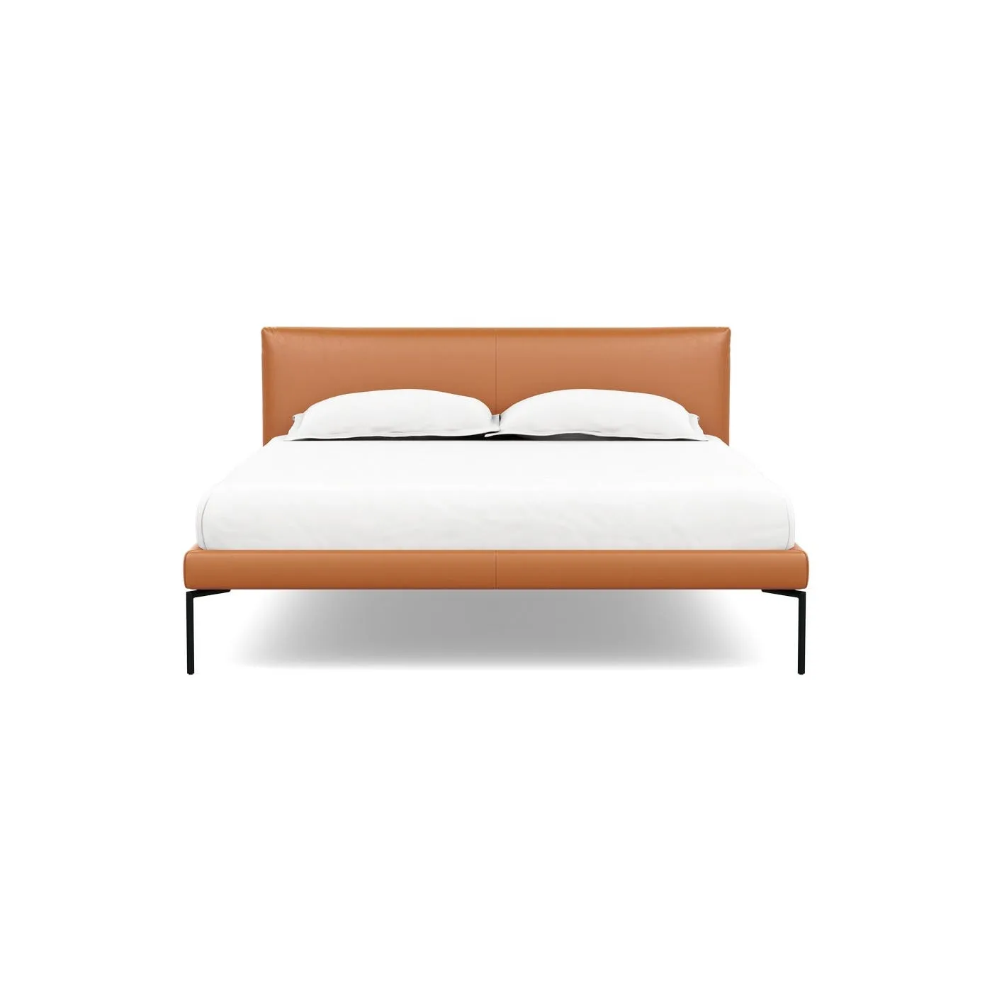 Heal's Matera Bedstead King Daino Leather Treacle Black Feet 2