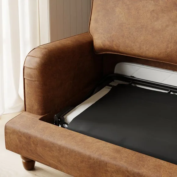Beatrice Relaxed Faux Leather Sofa Bed 4