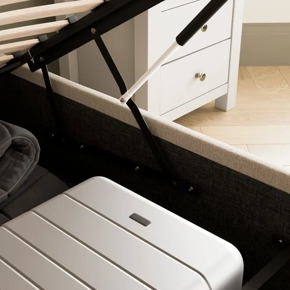 Emberly Chenille Ottoman Bed Frame 5
