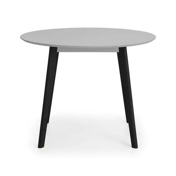 Casa 4 Seater Round Dining Table, Grey and Black 3