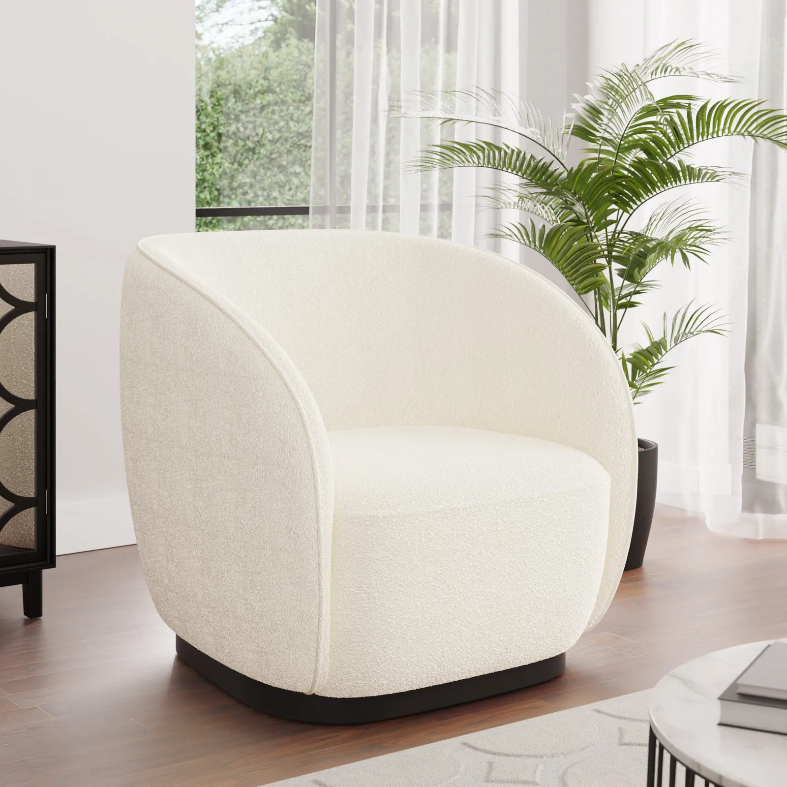 Arlo Boucle Chair Ivory