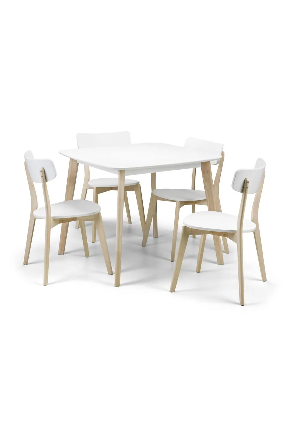 Julian Bowen Casa Square 4 Seater Dining Table in White 4