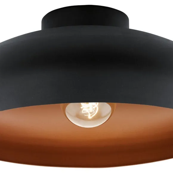EGLO Mogano Retro Semi-Flush Ceiling Light 2