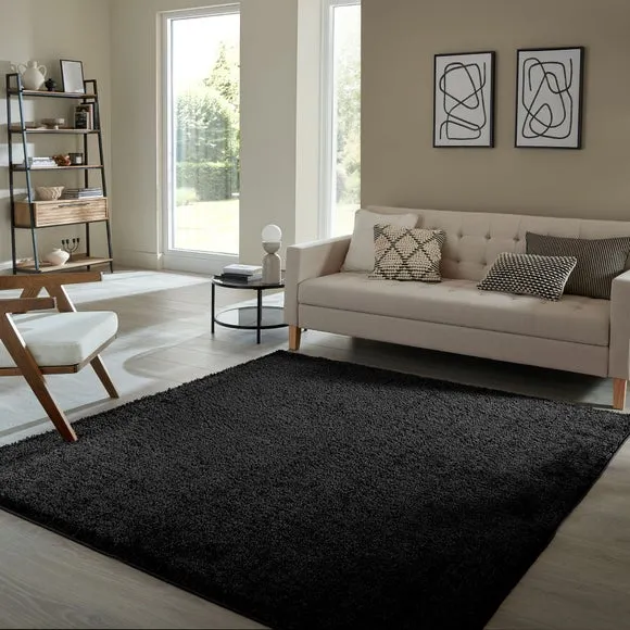 Sheen Shaggy Square Rug 1