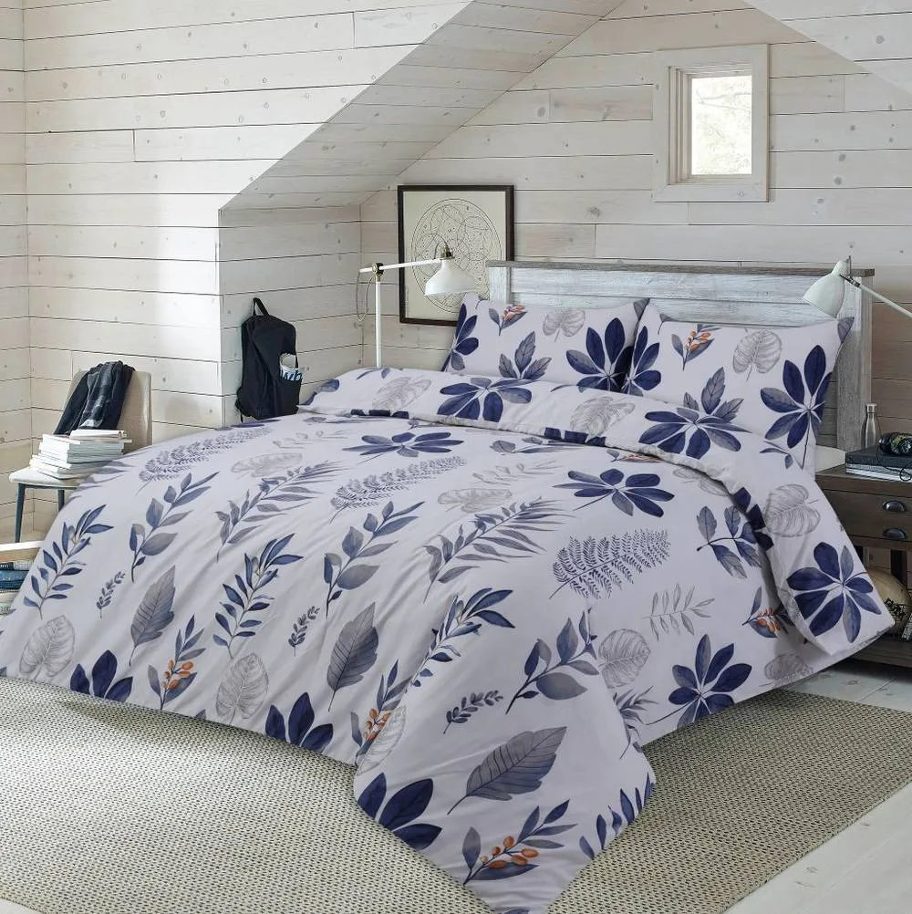 Homes-Linen 4 Piece Hazel Bedding Set Microfiber Duvet Cover Fitted Sheet Set