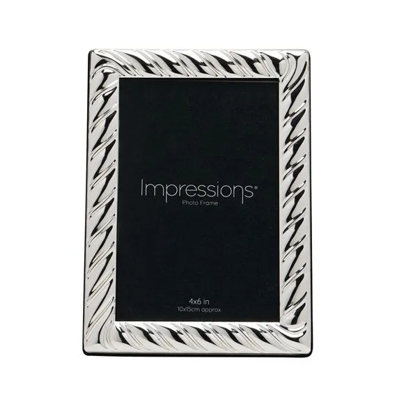 Impressions Silver Plated Swirl Textured Photo Frame 2