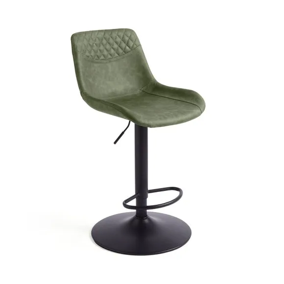 Walden Height Adjustable Bar Stool, Faux Leather 5
