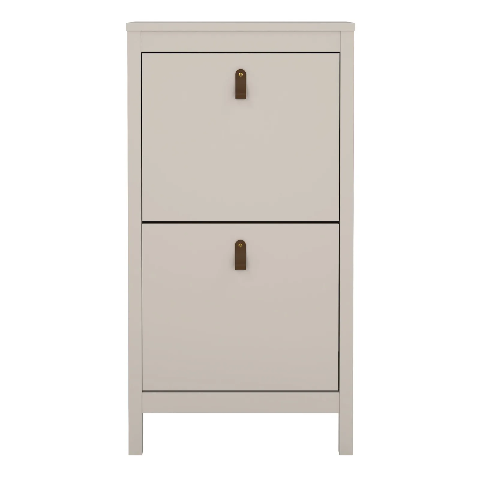 Furniture To Go Barcelona Shoe Cabinet 2 Flip Down Doors in Cashmere in Beige 3