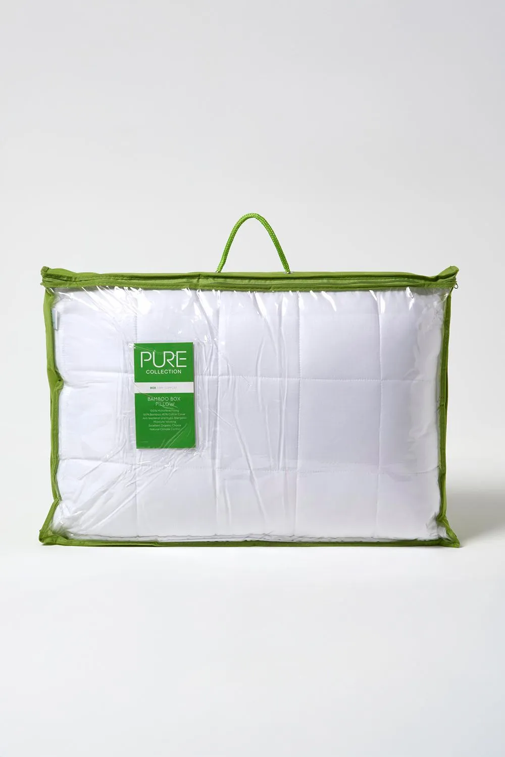 Homescapes Luxury Hypoallergenic Bamboo Pillow for Side Sleepers in White