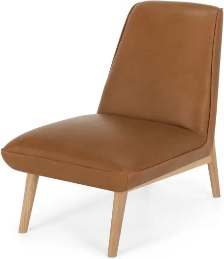 Eldin Accent Chair, Hampton Brown Leather