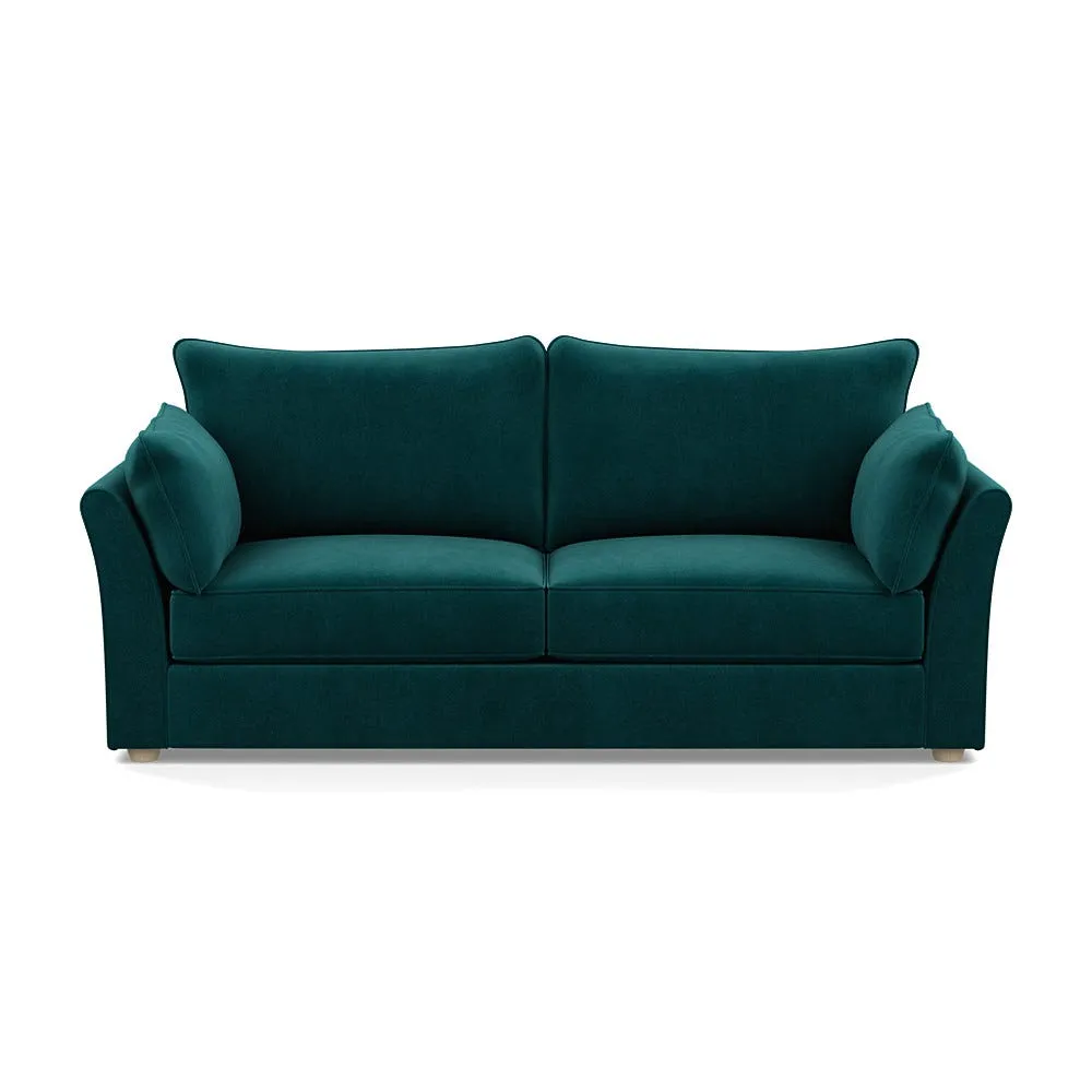 Heal's Tailor 4 Seater Sofa Smart Luxe Velvet Ocean Natural Beech Feet 1