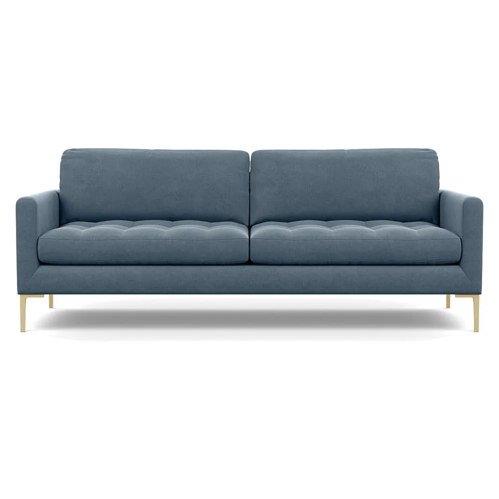 Heal's Eton 4 Seater Sofa Capelo Linen-Cotton Mineral Brass Feet 1