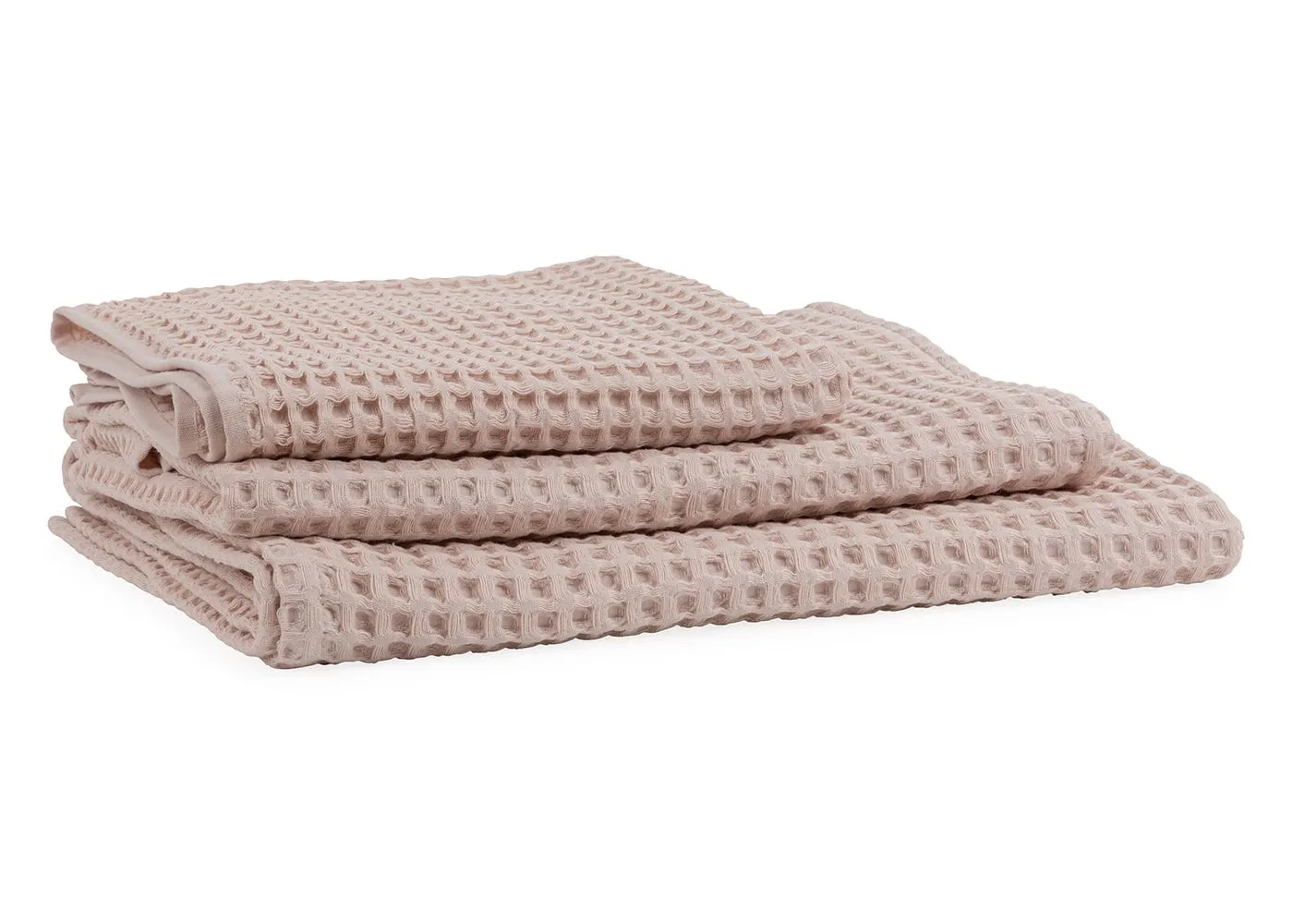 Heal's Putty Pink Waffle Bath Sheet 100 x 160cm 1