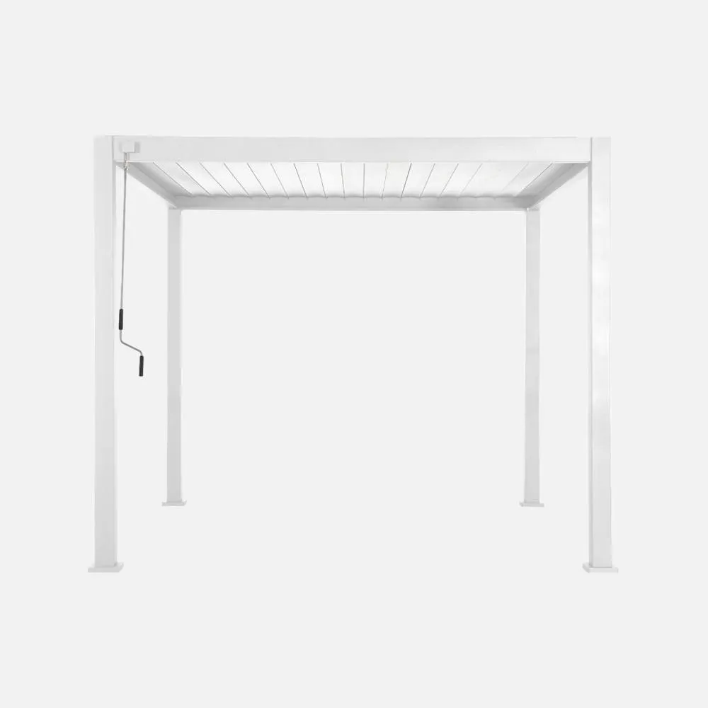 sweeek Louvered Pergola Aluminium 3 X 3m V2 in White 2