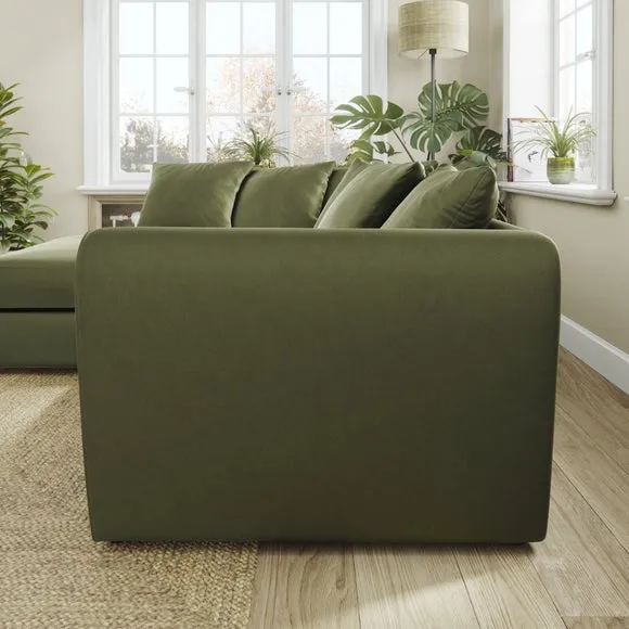 Blake Curved Arm Opulent Velvet Corner Chaise Sofa 2