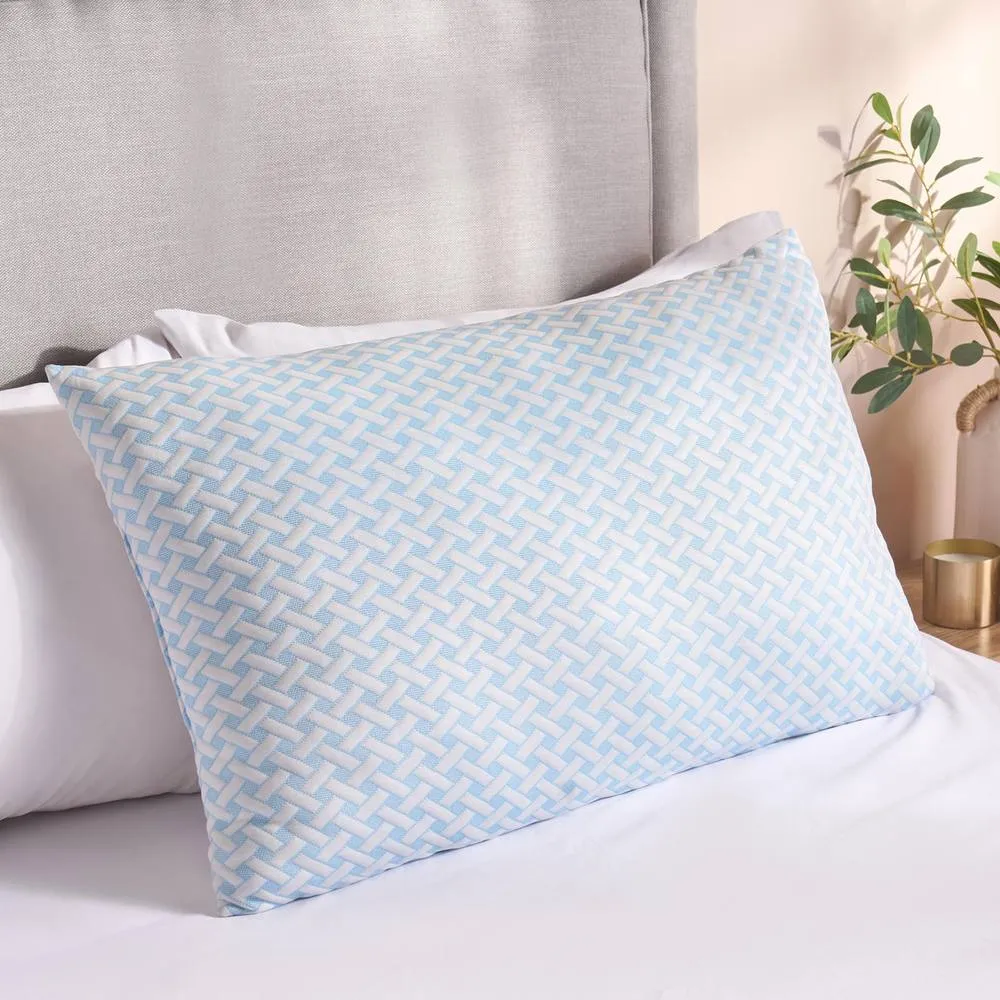 OHS Cooling Pillow Orthopaedic Cushion Head Neck Support in Blue