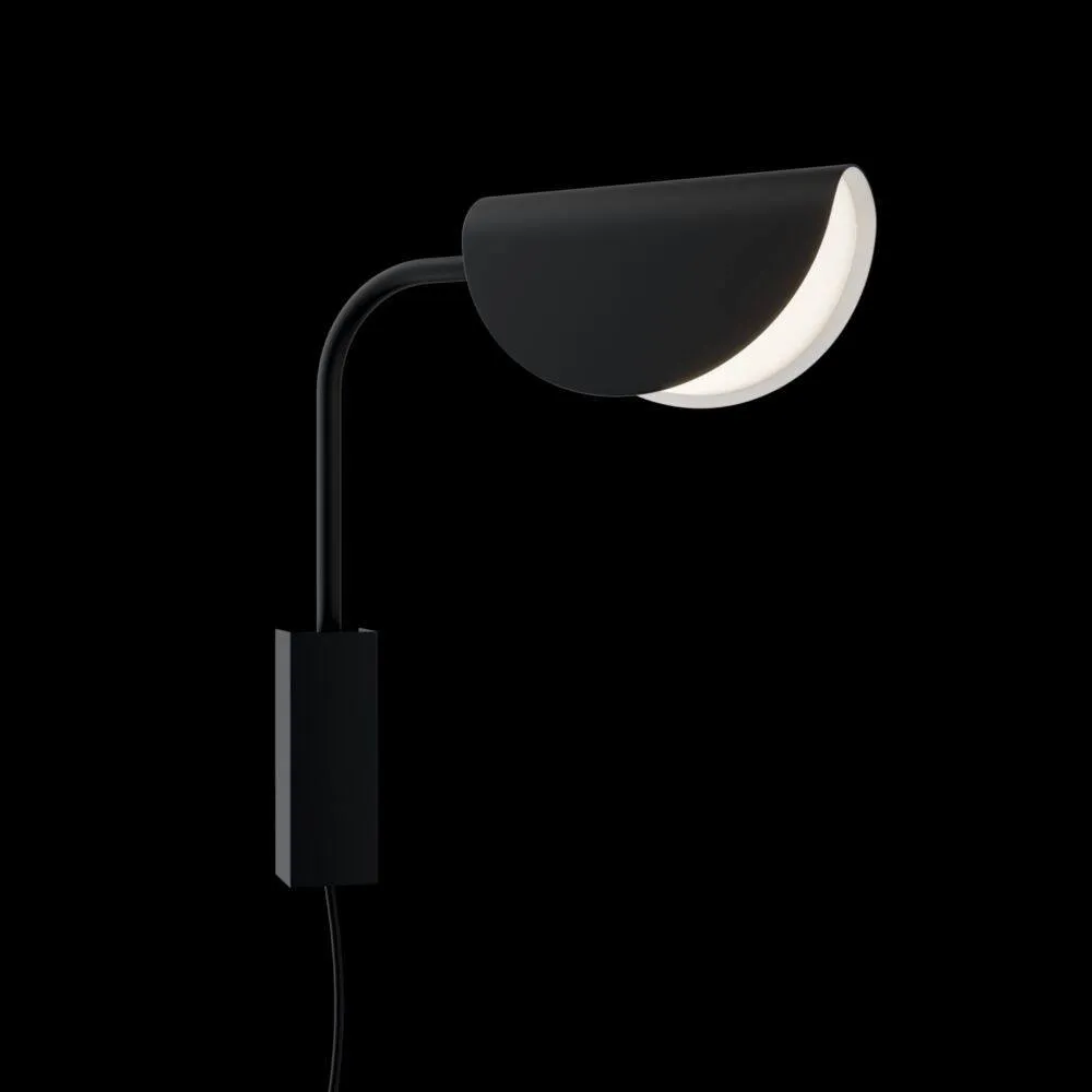Netlighting Mollis Modern Wall Lamp Black Acrylic Shade 2
