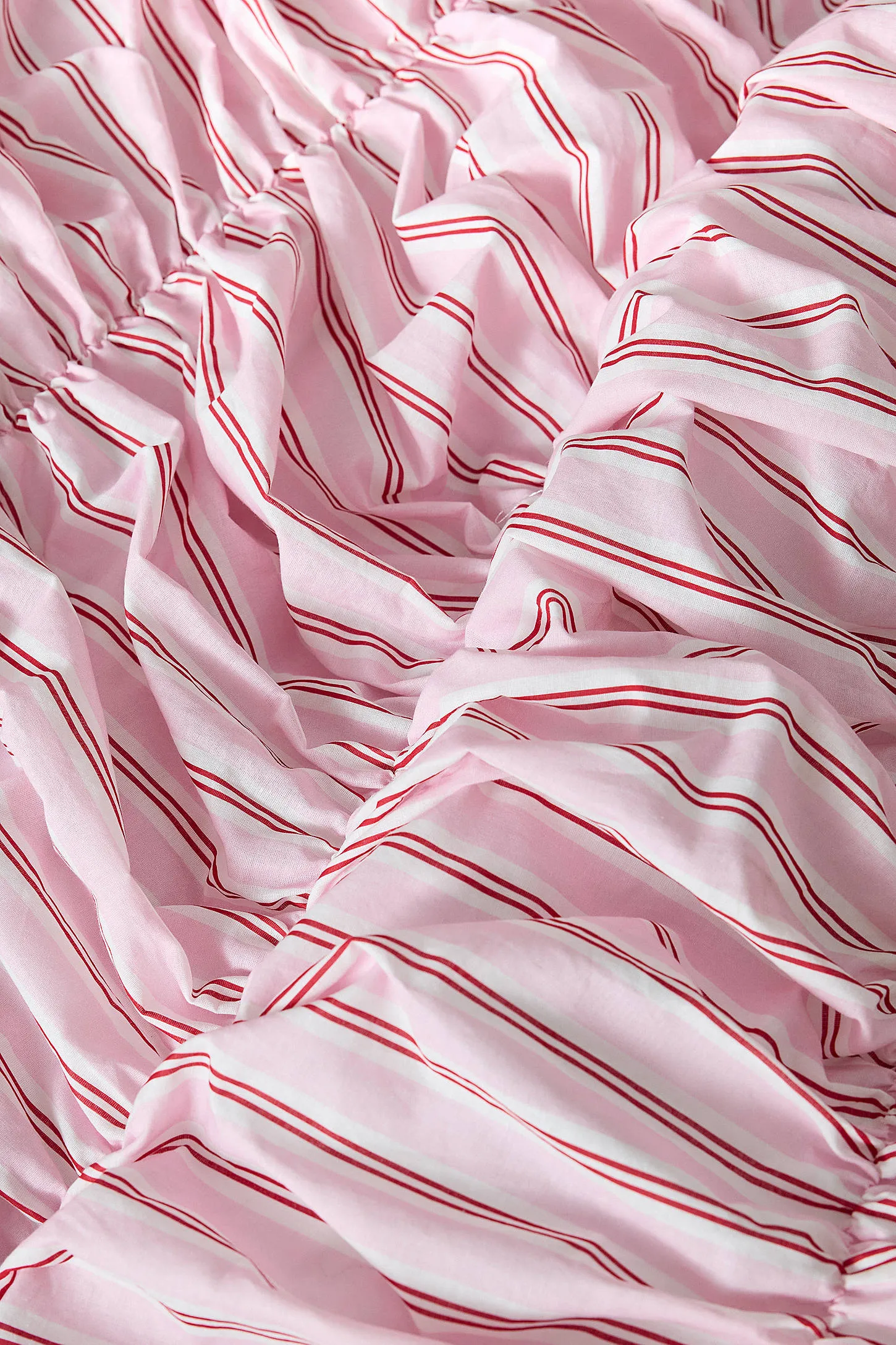 Pink Stripe Cinched Duvet Set - Pink 5