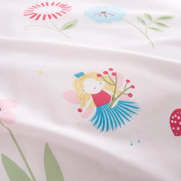 Toadstool Fairies Reversible Polycotton Duvet Cover & Pillowcase Set 6