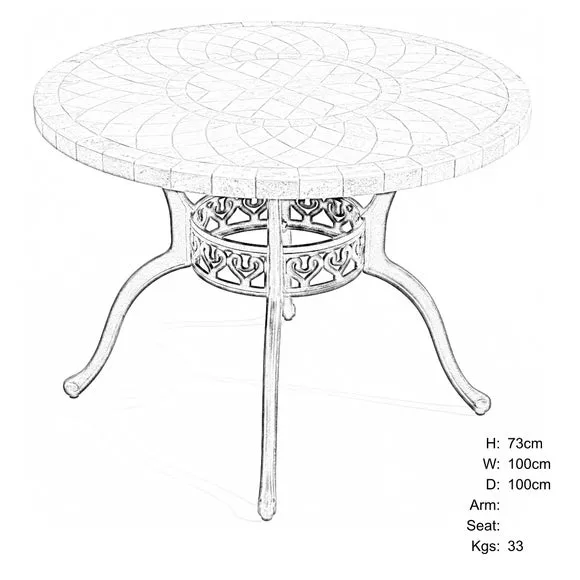 Larkson Dining Table with 4 Caldervale Chairs 4