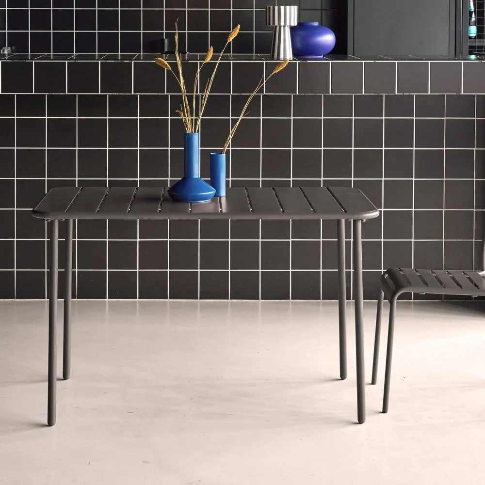 sweeek Metal Garden Table For 4 People in Dark Grey 3