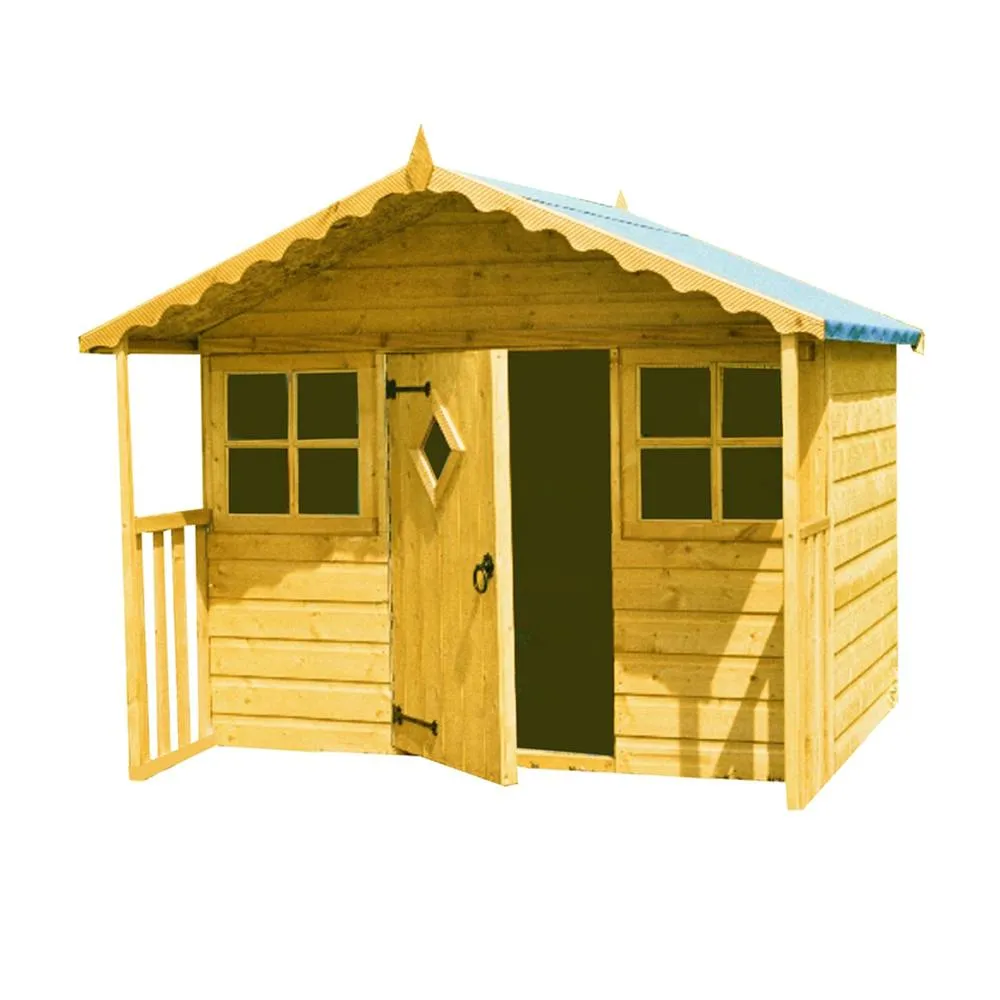 Shires Cubby Playhouse Kid's Wendy House in Brown 2