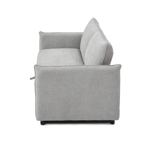 Lucie Grey Boucle 2 Seater Pop Up Sofa Bed 6