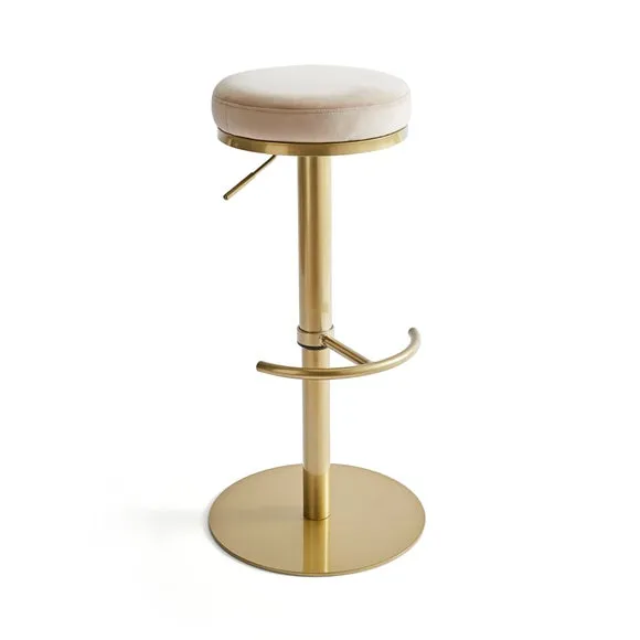 Jesper Adjustable Height Bar Stool, Velvet 6