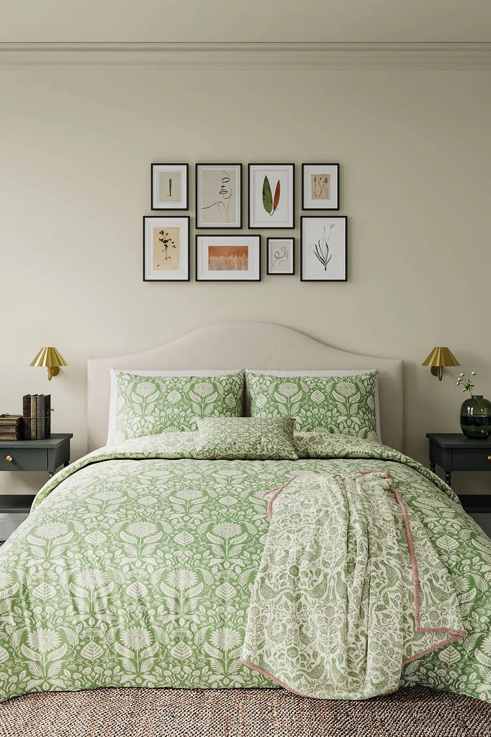 Helena Springfield 'Sunflowers' Cotton Duvet Cover Set in Green