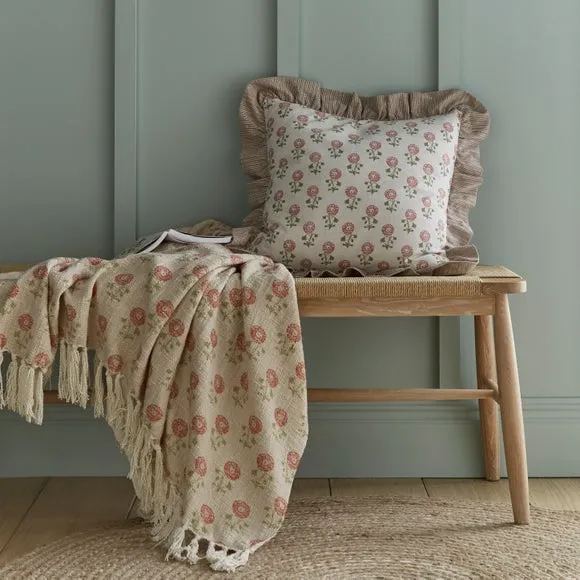 Lizzie Tile Cotton Throw Blanket, 130cm x 180cm 3