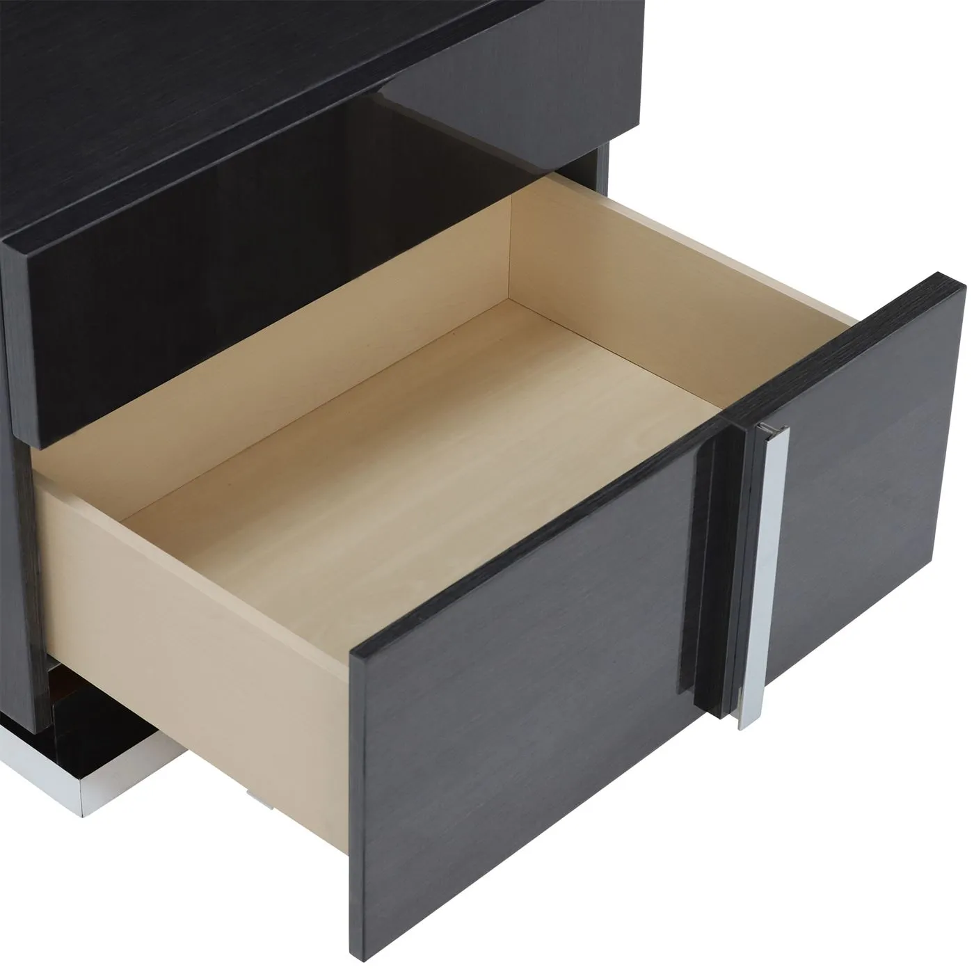 Borgia Left 2 Drawer Night Stand, Grey Gloss | Barker & Stonehouse 6