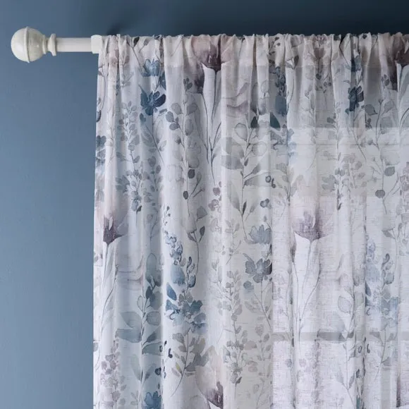 Floral Bloom Slot Top Voile