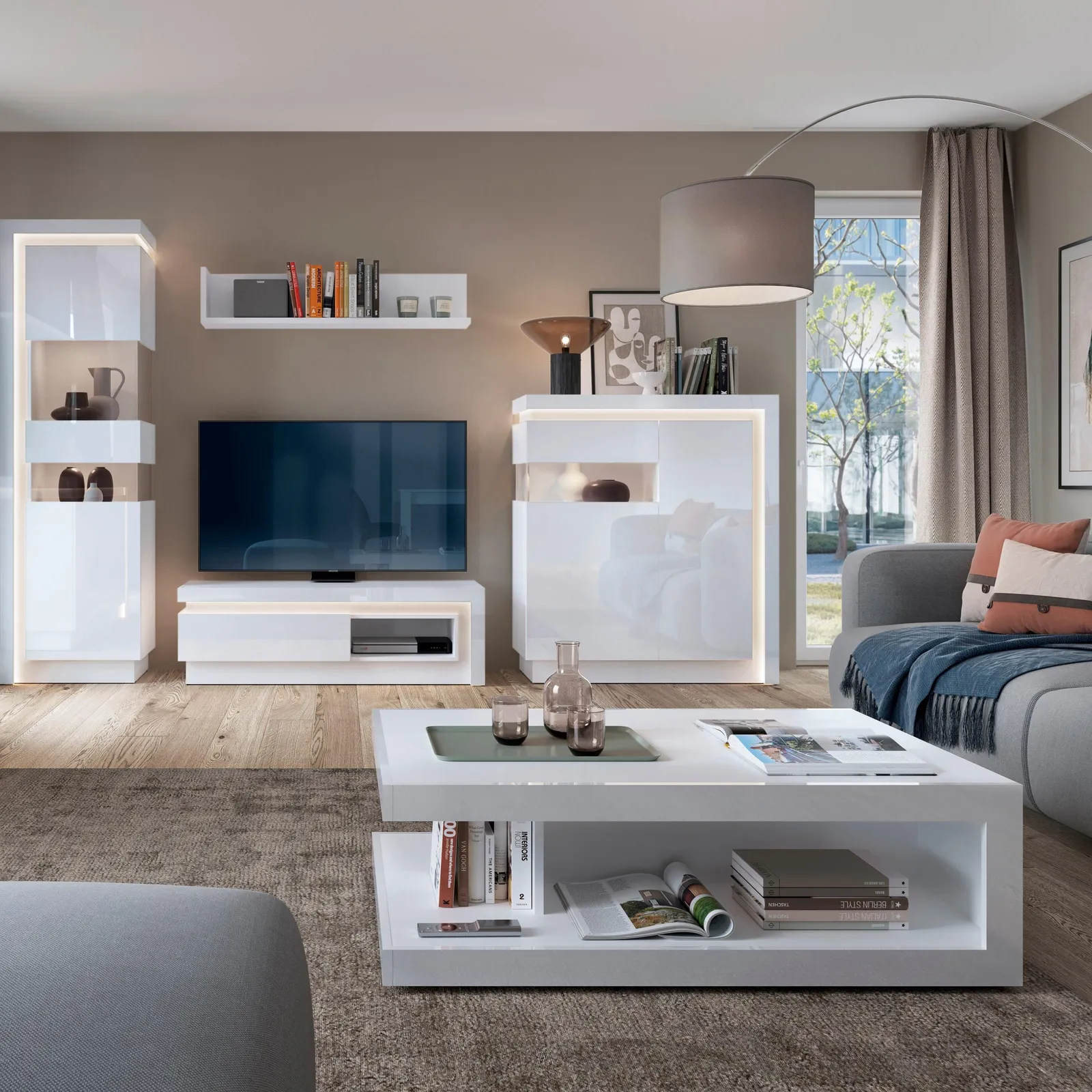 Furniture To Go Lyon Designer Coffee Table in White 3