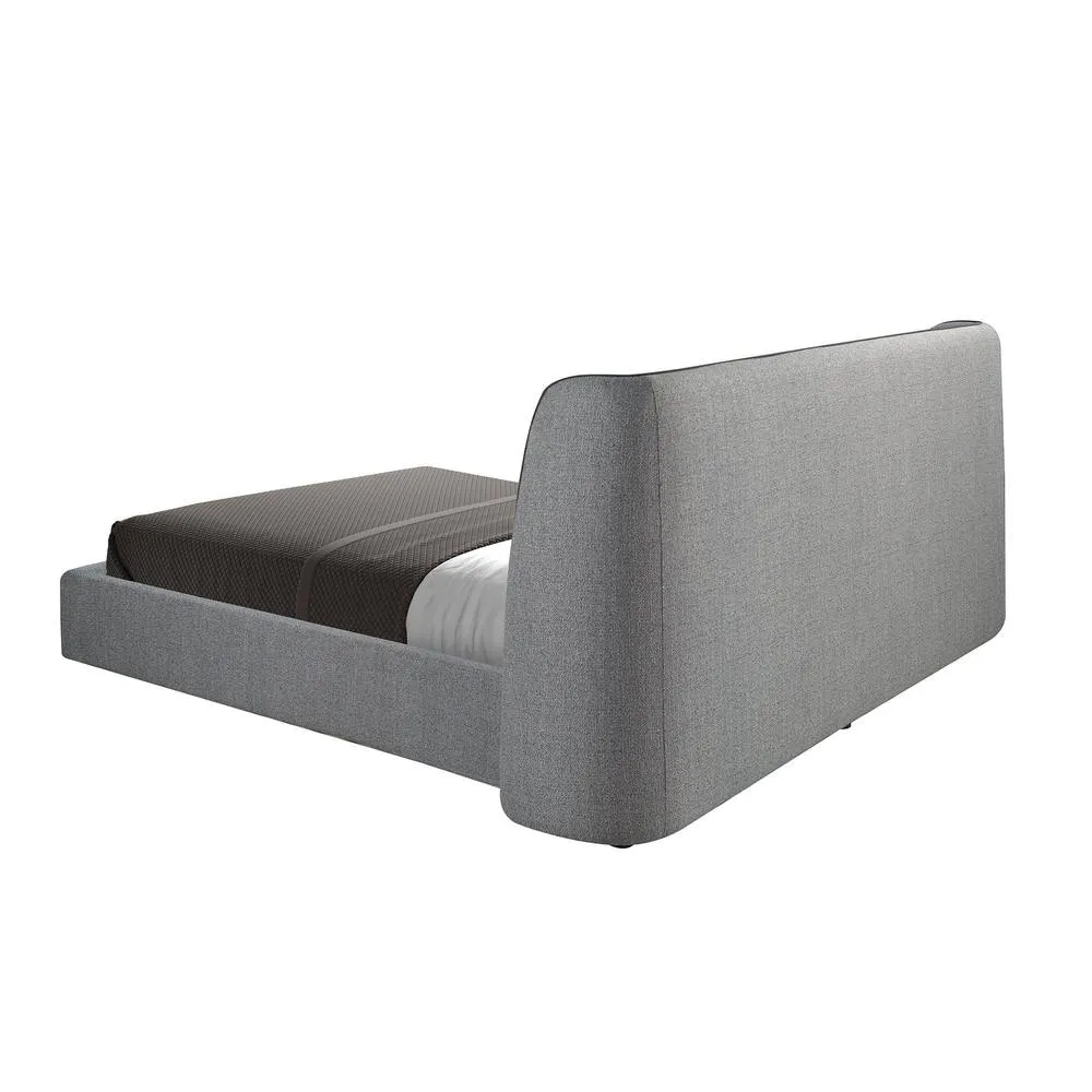 Angel Cerda Dark Grey Upholstered Double Bed 6