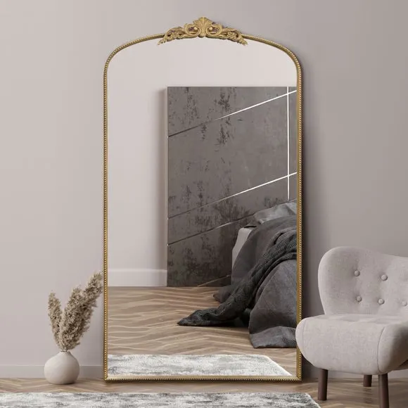 Crown Arched Full Length Wall Mirror 1