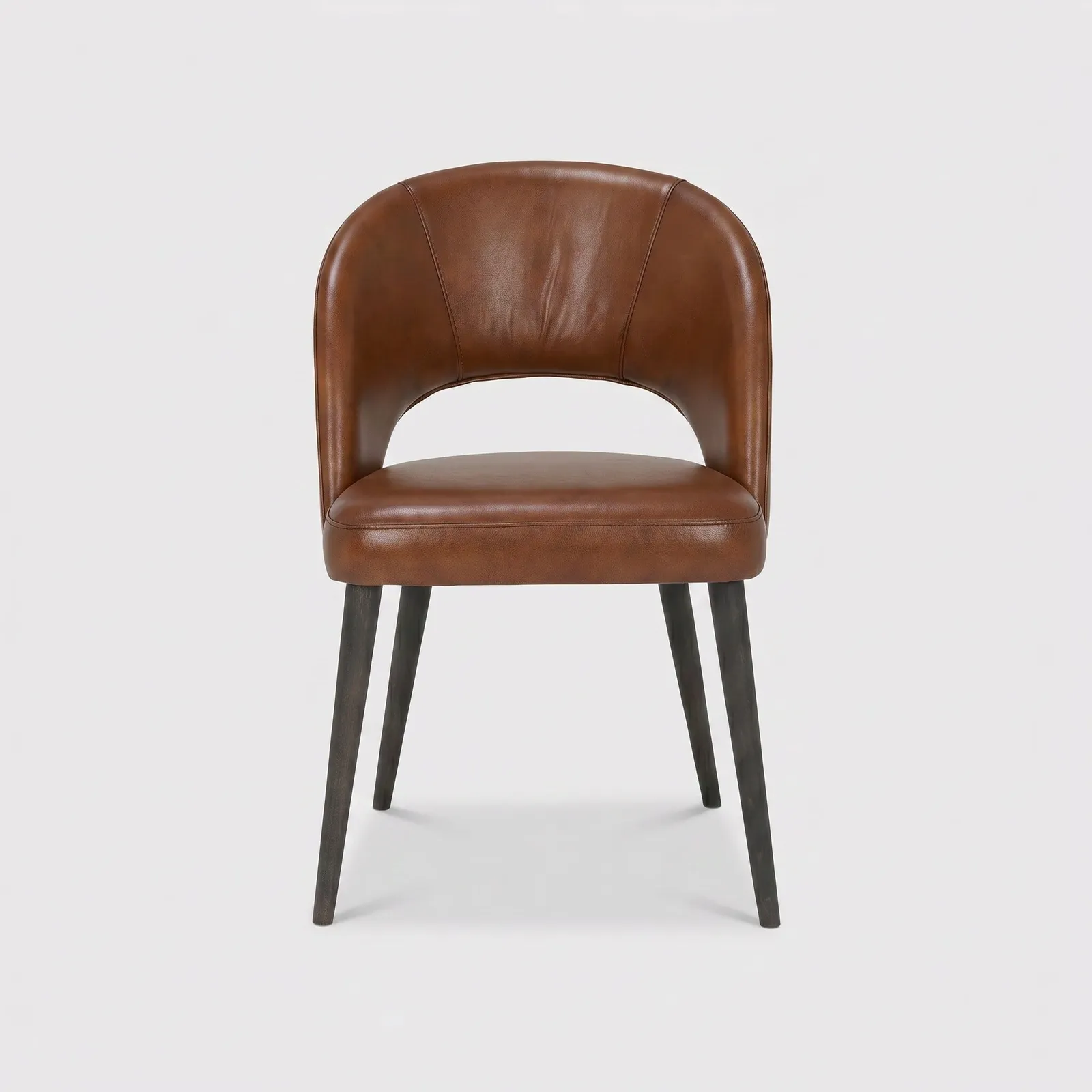 Pure Furniture Beck Dining Chair, Brown Leather | Barker & Stonehouse 3