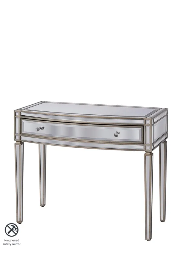 Antoinette Toughened Mirror One drawer Console Table