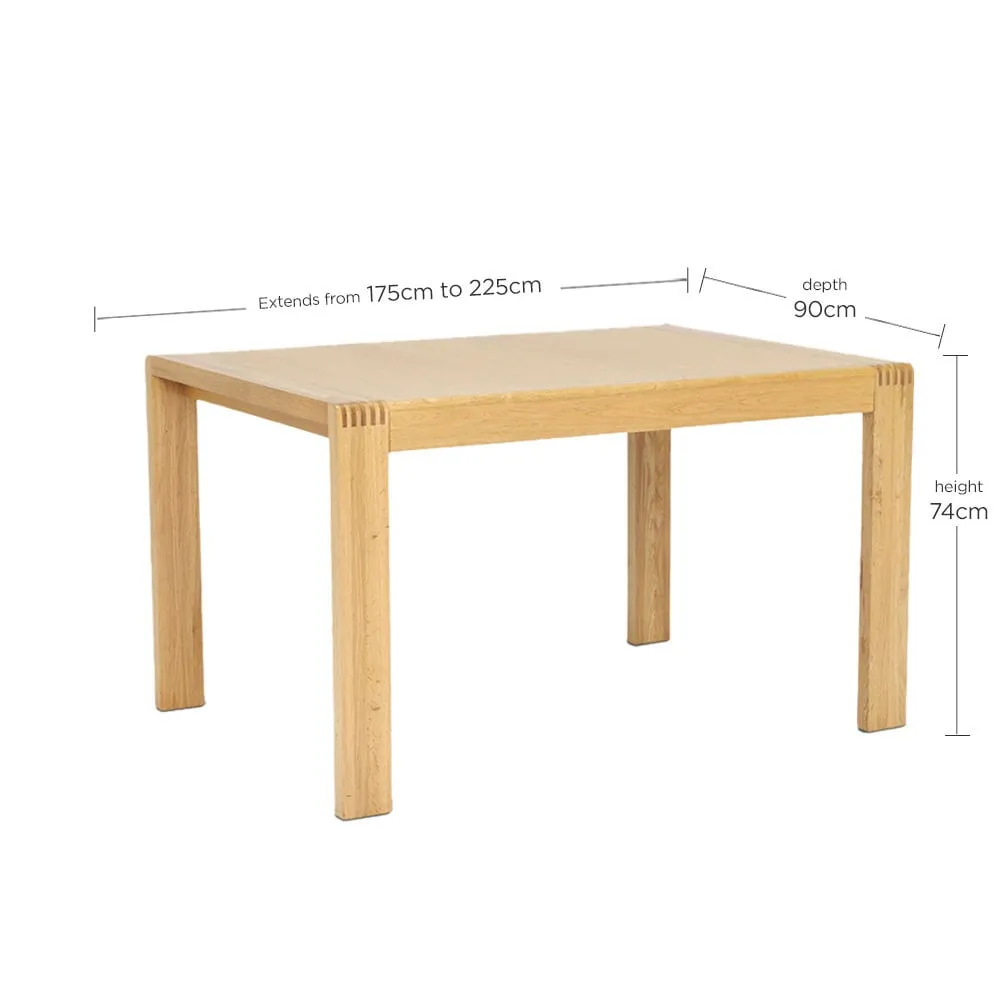 Ercol Bosco Medium Extending Dining Table, Neutral Oak | W175cm | Barker & Stonehouse 6