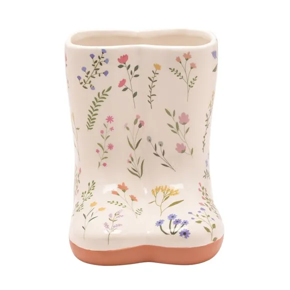 The Cottage Garden Floral Ceramic Welly Vase 3