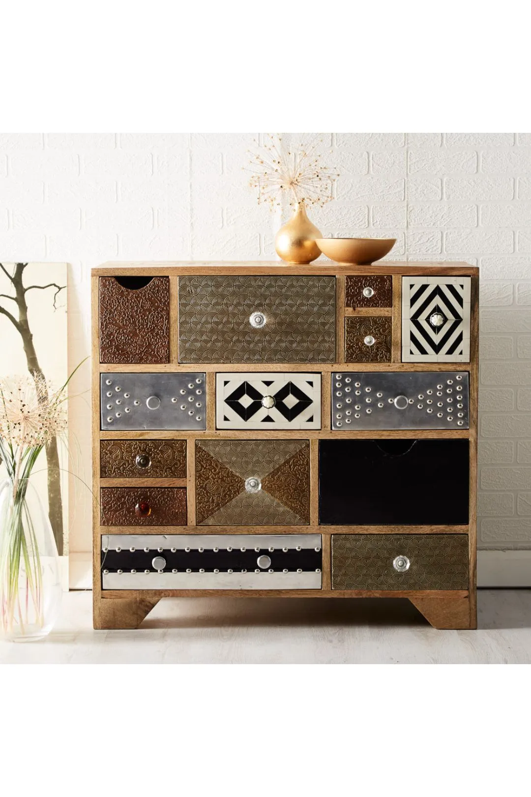 IH Design Celis Limited Edition Multi Drawer Chest in Brown