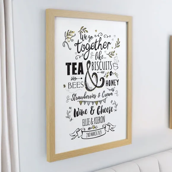 Personalised We Go Together Poster Frame 2
