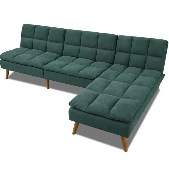 Cloud Fabric Corner Double Sofa Bed 4