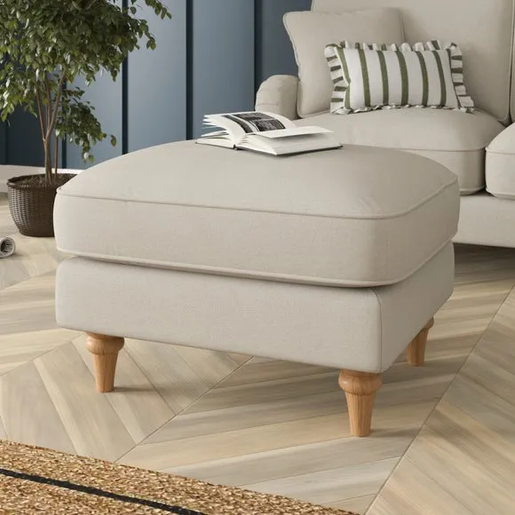 Beatrice II Luna Fabric Footstool