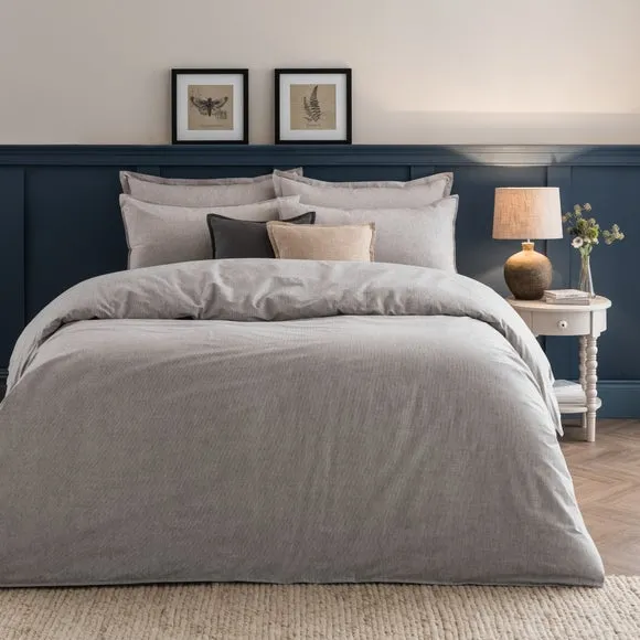 Quinn Marled Stripe 100% Cotton Duvet Cover & Pillowcase Set 1