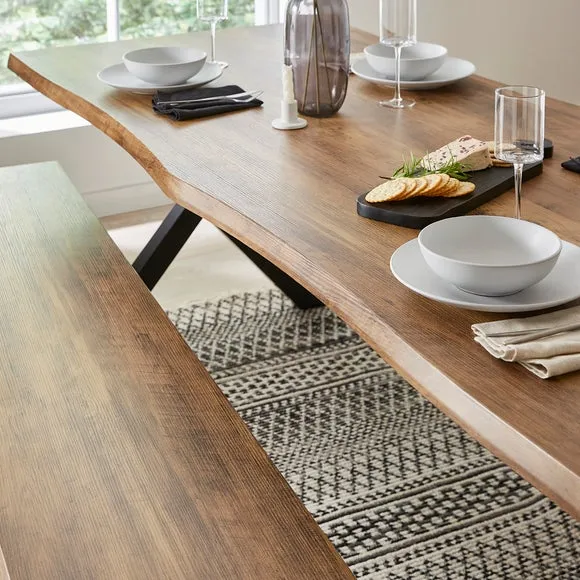 Ezra Large 8 Seater Dining Bench Set, 220cm 2