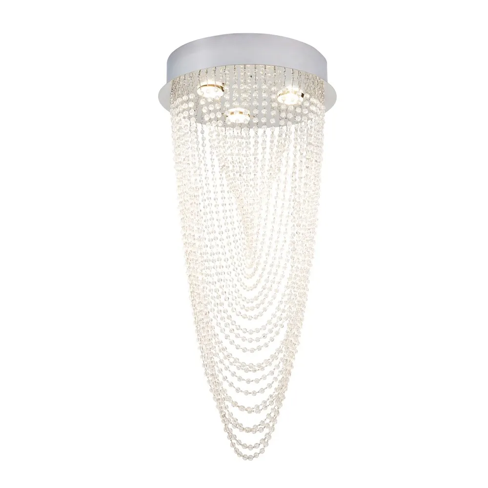 Valerie 3 Light Ceiling Light, Chrome