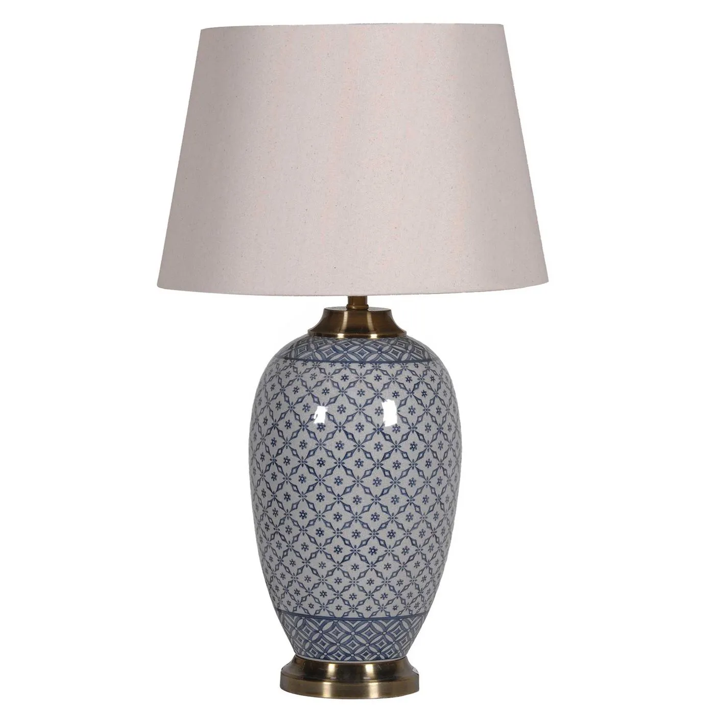Lattice Table Lamp, Blue