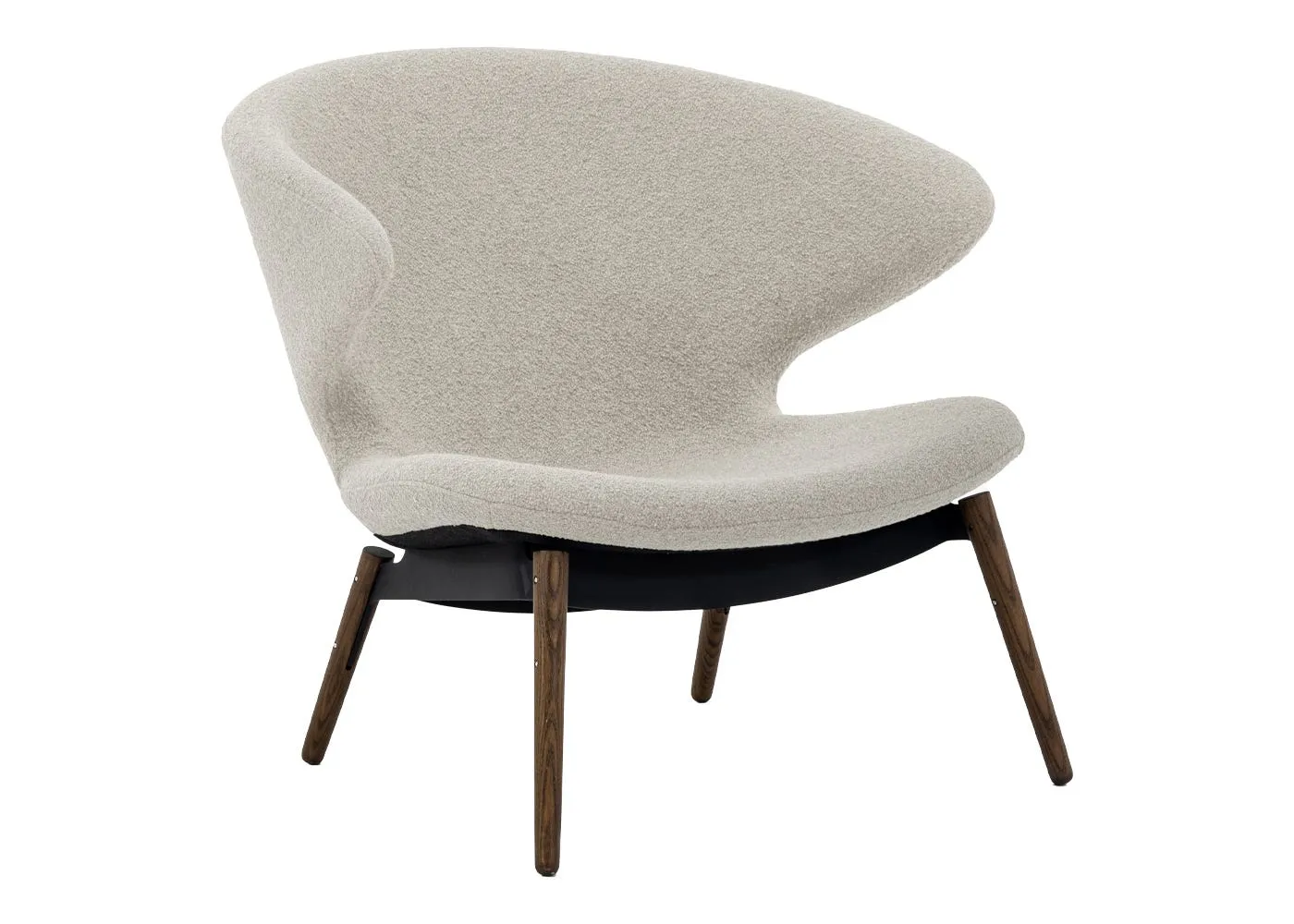 Case Ella Lounge Chair in Walnut and Boucle Chalk 1